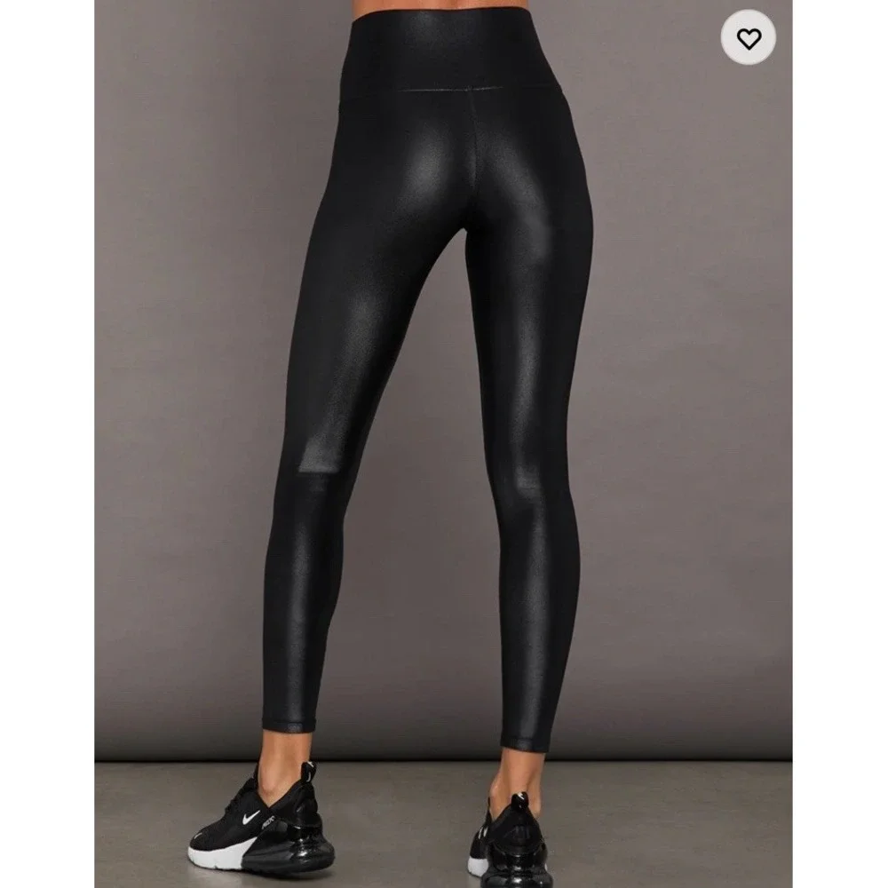 Carbon 38 Women's Size Small Takara Shine High Rise Waisted 7/8 Leggings‎ Black